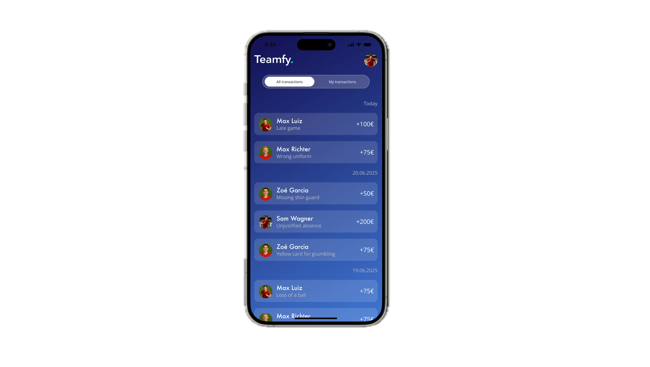 Calendar & RSVP — Teamfy app screenshot