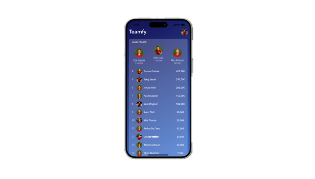 Team wallet app - Success view